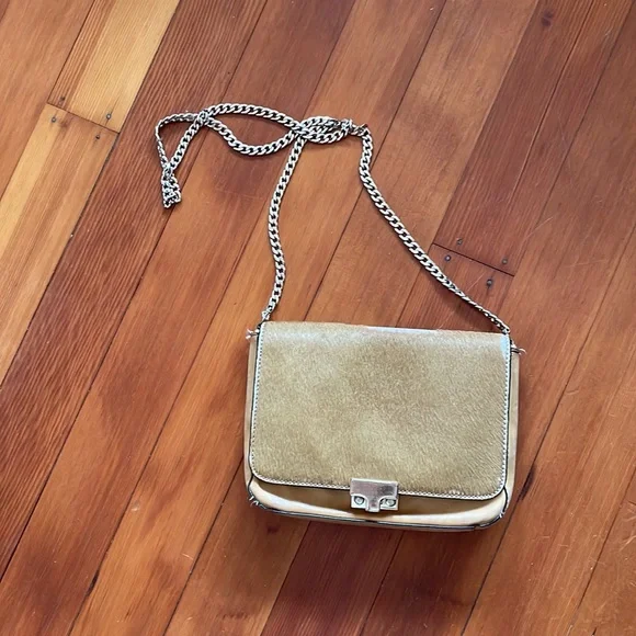 Loeffler Randall Camel Calfhair Crossbody Lock Bag - Picture 7 of 16